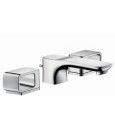 AXOR URQUIOLA 3-hole basin mixer 50 with escutcheons and pop-up waste set   AXOR 11041000 HANSGROHE - 1