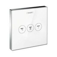 ShowerSelect glass Eingebauter Thermostatmischer  Biancofuer 3 Ausgaenge   Hansgrohe 15736400 HANSGROHE - 1