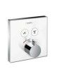 ShowerSelect glass Built-in thermostatic mixer  Bianco for 2 Outputs    Hansgrohe 15738400 HANSGROHE - 1