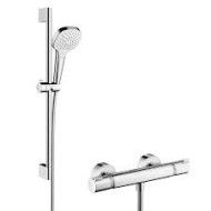 Croma 110 Select  E Sistema doccia esterno Vario con termostatico Ecostat Comfort e asta doccia 90 cm Hansgrohe 27082400 HANSGRO