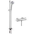 CROMA 100 ECOSTAT Sistema doccia esterno Multi con termostatico Ecostat Comfort e asta doccia 90 CROMO  Hansgrohe 27085000 HANSG