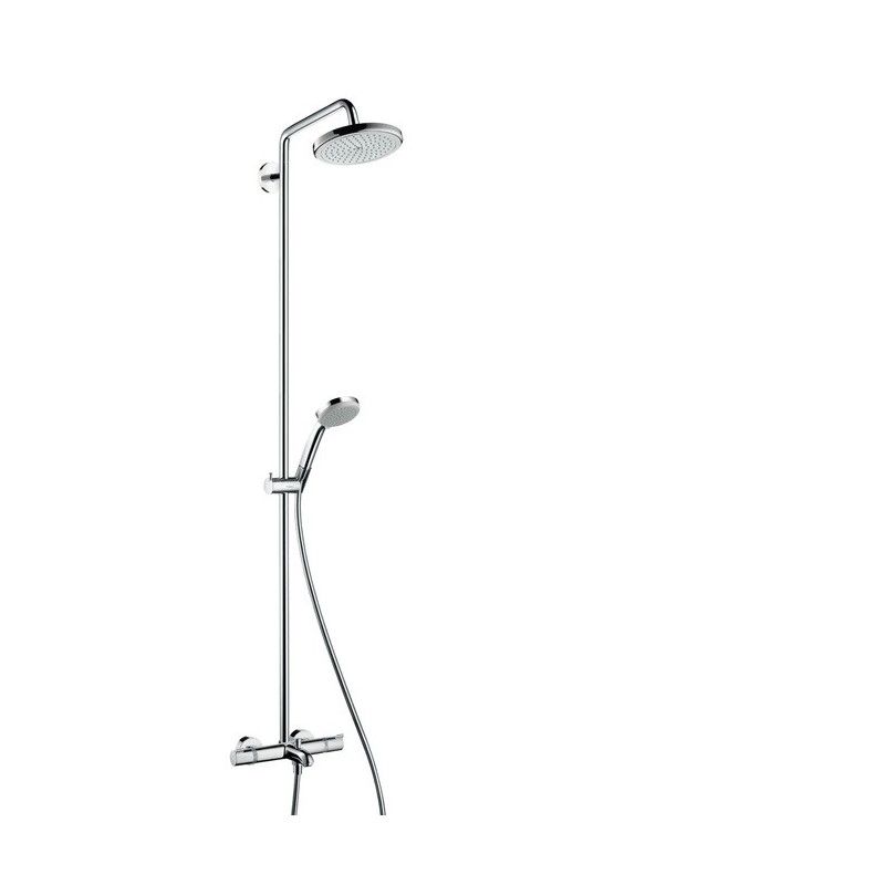 Hansgrohe Croma 220 Showerpipe 1jet avec bain thermostatique Hansgrohe 27223000 HANSGROHE - 1