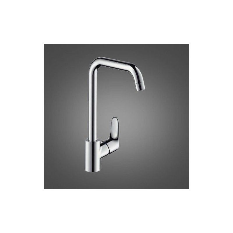 FOCUS E2 Single lever kitchen mixer 260  Bianco   Optic steel  Hansgrohe 31820800 HANSGROHE - 1