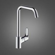 FOCUS E2 Single lever kitchen mixer 260  Bianco   Optic steel  Hansgrohe 31820800 HANSGROHE - 1
