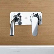 AXOR CITTERIO Mitigeur monocommande de lavabo mural avec bec de 167 mm et plaque CROMO  AXOR 34112000 HANSGROHE - 1
