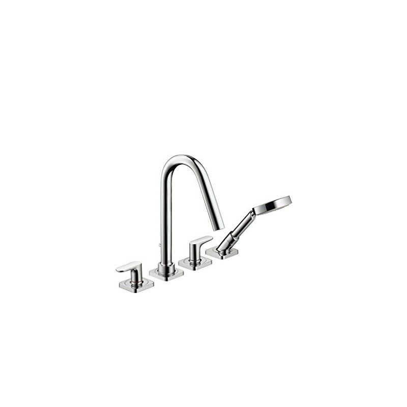 AXOR CITTERIO 4-Loch Fliesenrandarmatur mit Hebelgriffen und Rosetten,Fliesenflaeche ,CROMO  AXOR 34454000 HANSGROHE - 1