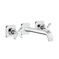 AXOR CITTERIO E Mitigeur de lavabo mural 3 trous pour montage mural avec bec 220 mm et ecussons  AXOR 36107000 HANSGROHE - 1