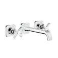 AXOR CITTERIO E Mitigeur de lavabo mural 3 trous pour montage mural avec bec 220 mm et ecussons  AXOR 36107000 HANSGROHE - 1