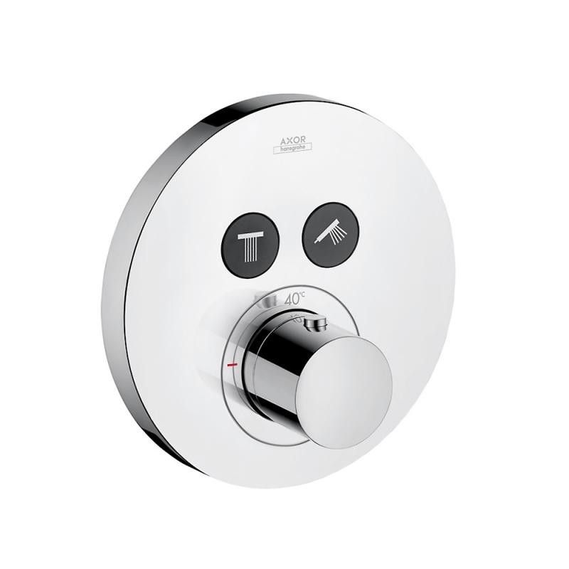 Axor ShowerSelect Round, Eingebauter Thermostatmischer  fuer  2 Ausgaenge   AXOR 36723000 HANSGROHE - 1
