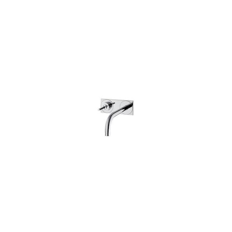 UNO Single lever basin mixer for concealed installation with spout and plate wall-mounted Chrome  AXOR 38115000 HANSGROHE - 1