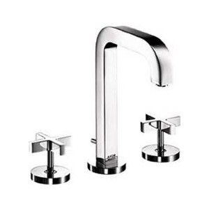 CITTERIO 3-hole basin mixer 170 with spout 140 mm, cross handles, escutcheons and pop-up waste set CROMO AXOR 39133000 HANSGROH