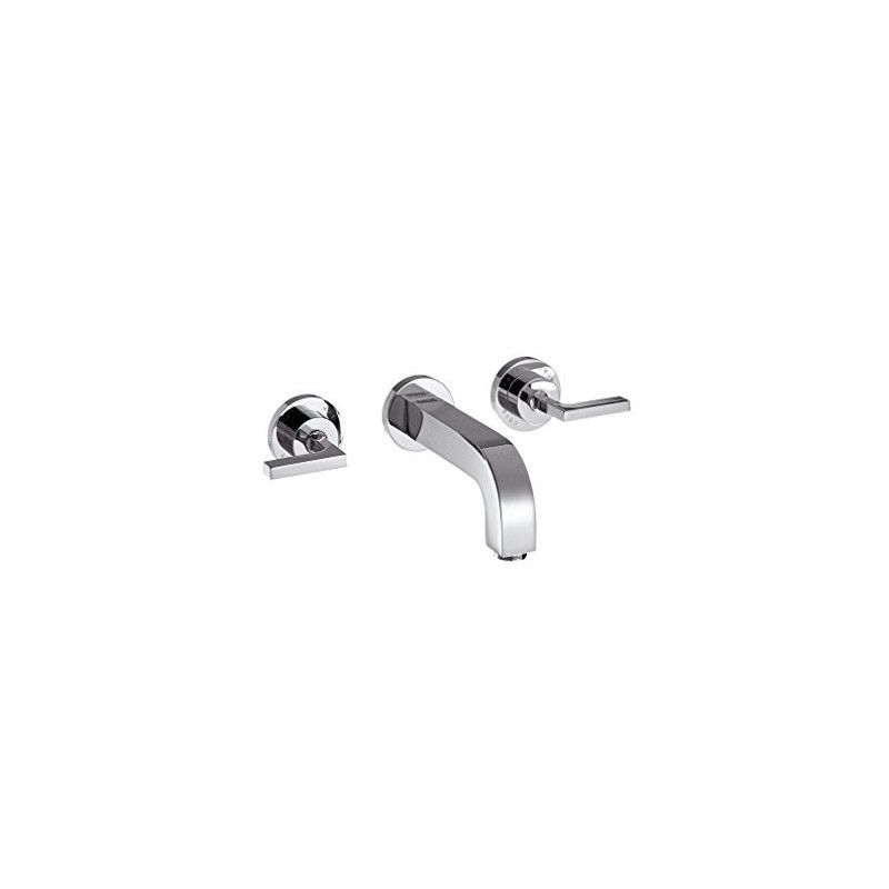 Citterio 3-Loch Waschtischarmatur Unterputz fuer Wandmontage mit Auslauf 162 mm, Hebelgriffen und Rosetten CROMO  AXOR 39315000 