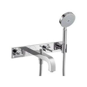 CITTERIO 3 hole concealed, wall-mounted bath mixer with lever handles and plate Cromo AXOR 39442000 HANSGROHE - 1