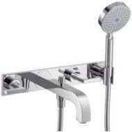 CITTERIO Mitigeur de bain mural 3 trous encastre avec poignees a levier et plaque Cromo AXOR 39442000 HANSGROHE - 1