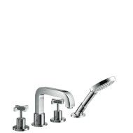 Citterio 4-hole tile-mounted mixer with cross handles and rosettes, Como  AXOR 39453000 HANSGROHE - 1
