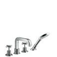Citterio 4-hole tile-mounted mixer with cross handles and rosettes, Como  AXOR 39453000 HANSGROHE - 1