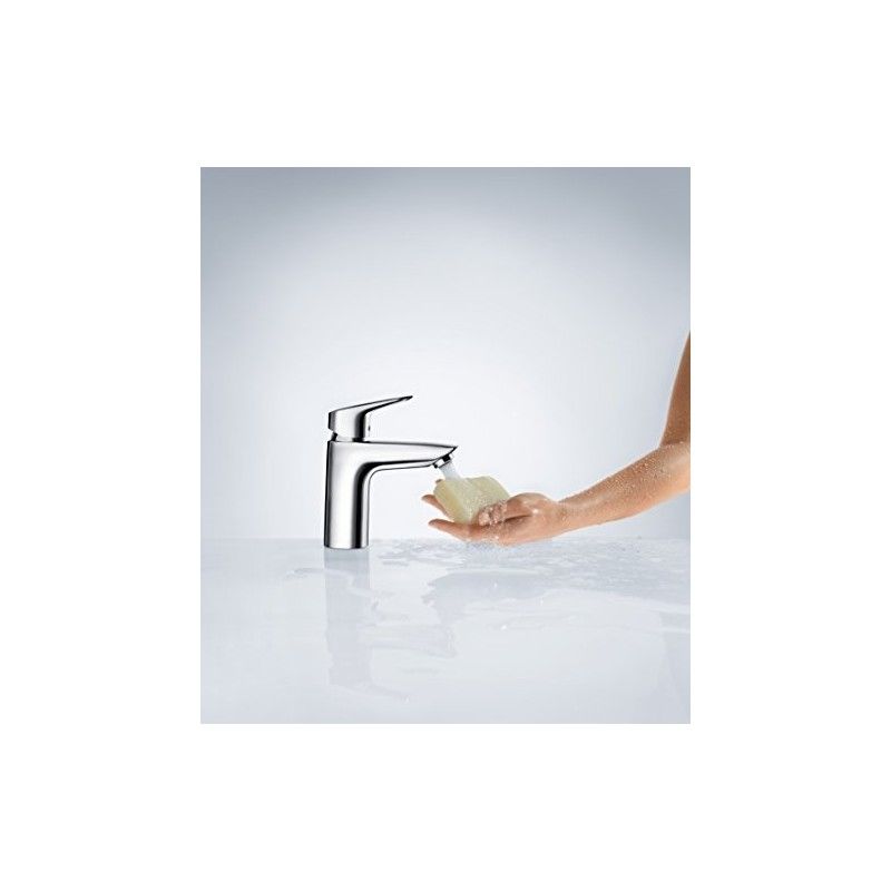 Logis Logis Basin mixer  100 CoolStart with  pop-up waste set Hansgrohe 71107000 HANSGROHE - 1