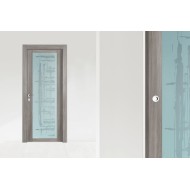 Desa Verglaste Holztür Panix Serie Grey Ash Glass Ice DESA PORTE - 1