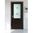 Desa Tür aus glasiertem Laminat der Serie Nuss National Nussbaum Soluna Glas DESA PORTE - 1