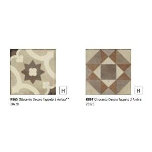OTTOCENTO TAP 20X20  3 AMBRA DECORATION - Ragno R86T RAGNO  - 1