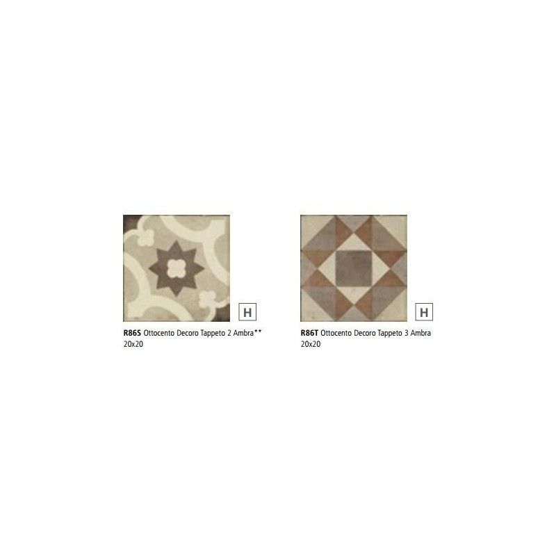 OTTOCENTO TAP 20X20  3 AMBRA DEKOR - Ragno R86T RAGNO  - 1