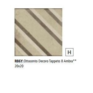 OTTOCENTO TAP 20X20  8 AMBRA DECORATION - Ragno R86Y RAGNO  - 1