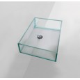 GSG GLASS WASCHBECKEN in Glas cm 80. Antiscale-Behandlung für Glas enthalten 80x35,5 GLLA80 GSG  - 1