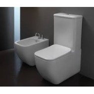 GSG BRIO WC monobloc sans jante avec systeme d'echappement Smart Clean, décharge murale ou au sol. 36x69 BRMBL GSG  - 1