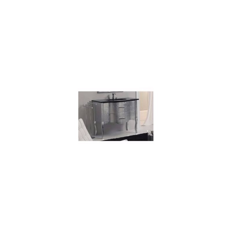 GSG TIME Mobile in legno cm 94x55 con due cassetti, completo di piano in marmo nero (Lavabo non incluso) 94x55xh85 TIMO94 GSG  -