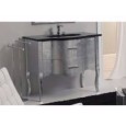 GSG TIME Mobile in legno cm 94x55 con due cassetti, completo di piano in marmo nero (Lavabo non incluso) 94x55xh85 TIMO94 GSG  -