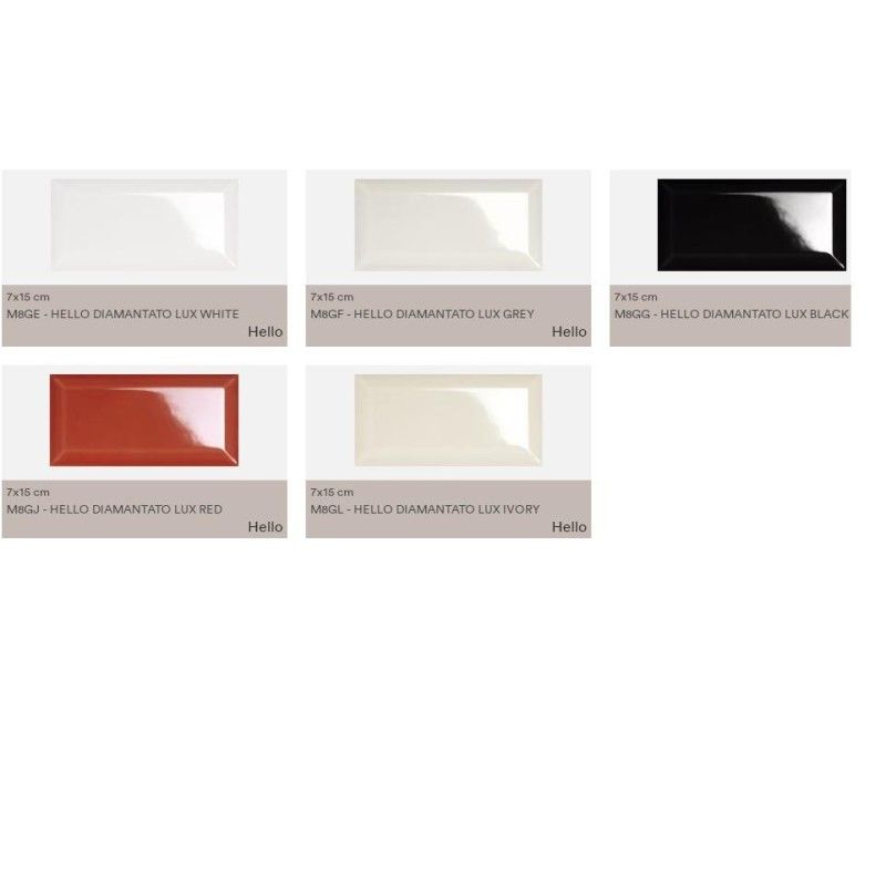 HELLO DIAMANTATO LUX GREY 7,5X15 cm - MARAZZI  M8GF