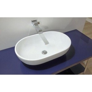 PASS EVIER 62 TROU CENTRAL SOUTIEN BLANC   - Ceramica Flaminia PS62C CERAMICA FLAMINIA - 1