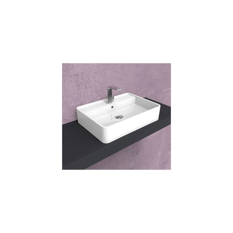 MINIWASH 60 AUFSATZ FLAECHE FUER ARMATUR WEISS   - Ceramica Flaminia MW60PR CERAMICA FLAMINIA - 1