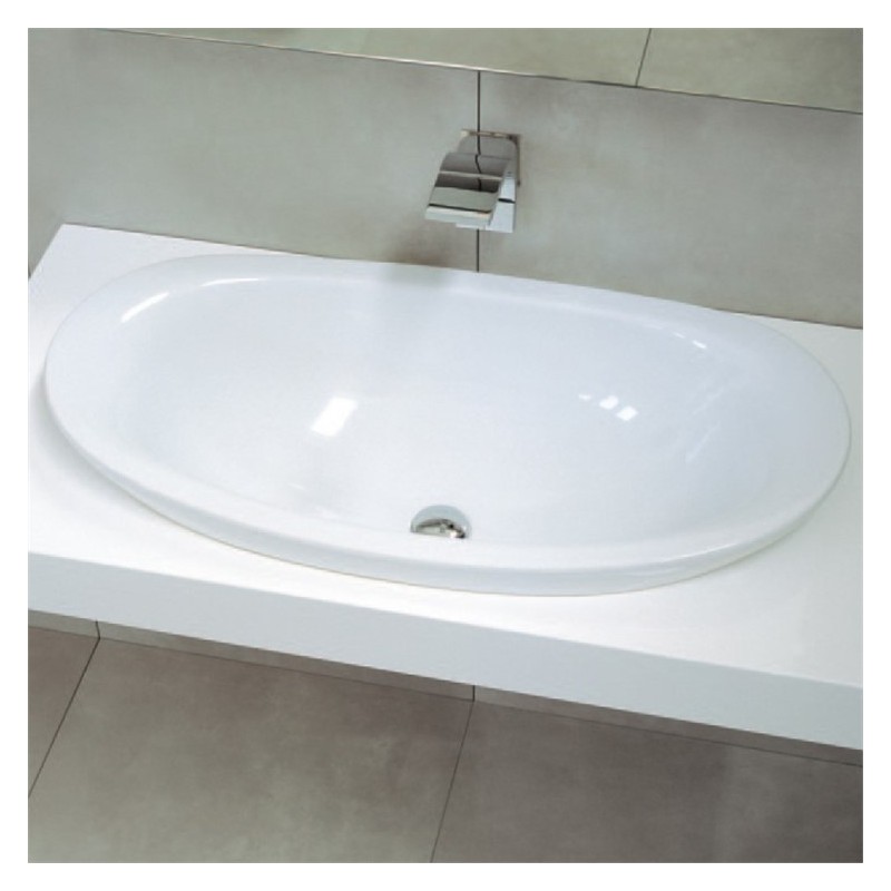 WASCHBECKEN  75 EINBAU IO WEISS  - Ceramica Flaminia IO4275 CERAMICA FLAMINIA - 1