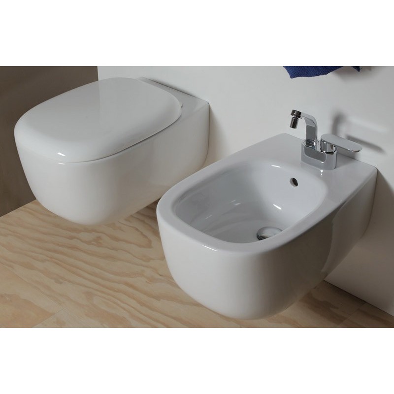 BIDET WALL-HUNG BONOLA WHITE  - Ceramica Flaminia BN218 CERAMICA FLAMINIA - 1