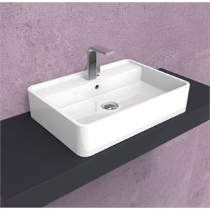 MINIWASH 60 SOUTIEN PLAN DE RUBINETTERIE LATTE   - Ceramica Flaminia MW60PRLAT CERAMICA FLAMINIA - 1