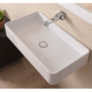 EVIER MINIWASH 75 SOUTIEN/SUSPENDU FANGO  S - Ceramica Flaminia MWL75FAN CERAMICA FLAMINIA - 1