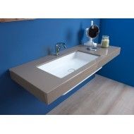 LAVABO MINIWASH 70X35 SOTTOPIANO NERO  S - Ceramica Flaminia MW75SPNER CERAMICA FLAMINIA - 1