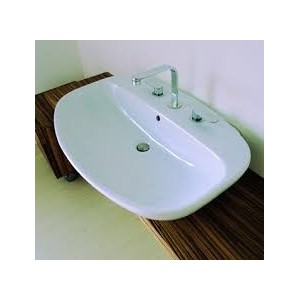EVIER 85 NUDA 2 POUR ROBINETS NOIR   - Ceramica Flaminia 5081NER CERAMICA FLAMINIA - 1
