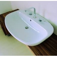 WASHBASIN 85 NUDA 2 FOR TAPS NUVOLA   - Ceramica Flaminia 5081NUV CERAMICA FLAMINIA - 1