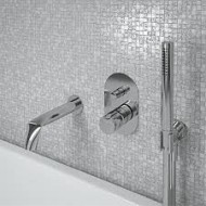 FOLD SPOUTH BATHTUB BUILT-IN 2 OUTLET CHROME - Ceramica Flaminia FL2570 CERAMICA FLAMINIA - 1
