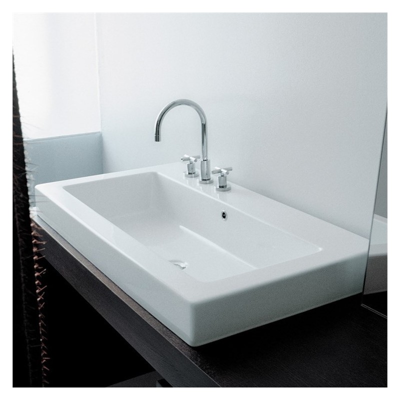 WASHBASIN ACQUAGRANDE 100X55 BLACK  - Ceramica Flaminia 5051NER CERAMICA FLAMINIA - 1