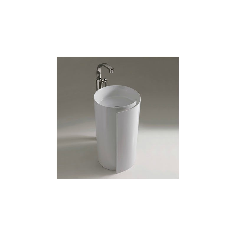 LAVABO MONOROLL 44 CENTRO STANZA LATTE  S - Ceramica Flaminia MR44CLAT CERAMICA FLAMINIA - 1