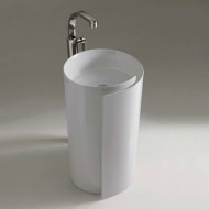 LAVABO MONOROLL 44 CENTRO STANZA LATTE  S - Ceramica Flaminia MR44CLAT CERAMICA FLAMINIA - 1