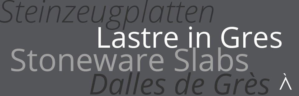 Große Steinzeugplatten für Möbel